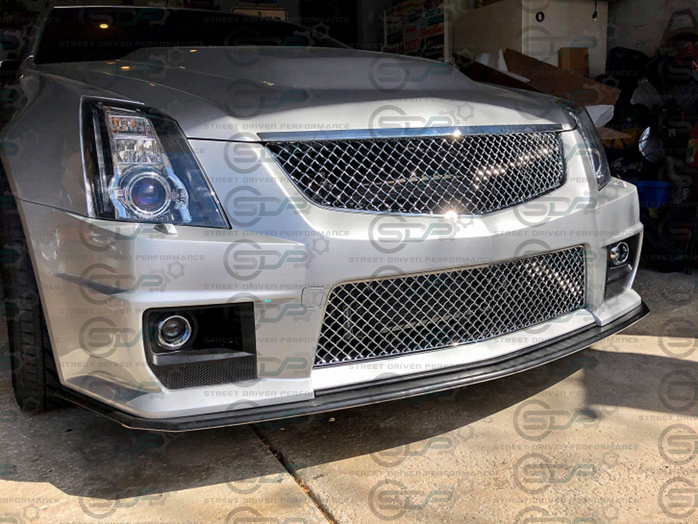 2009-2015 CTS-V V2 - Chrome front grilles set (blank no emblem)